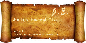 Juriga Emanuéla névjegykártya